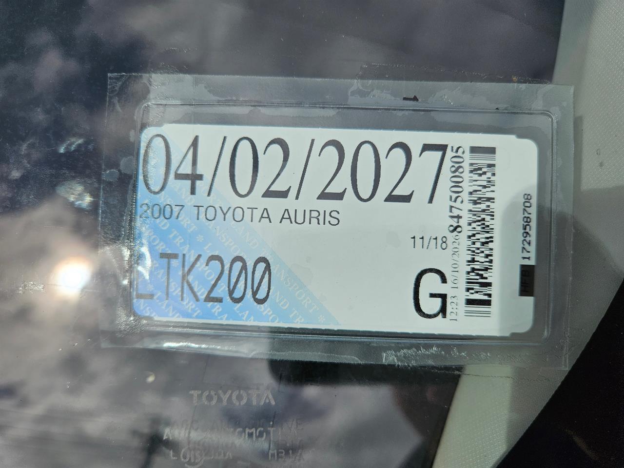 2007 Toyota Auris
